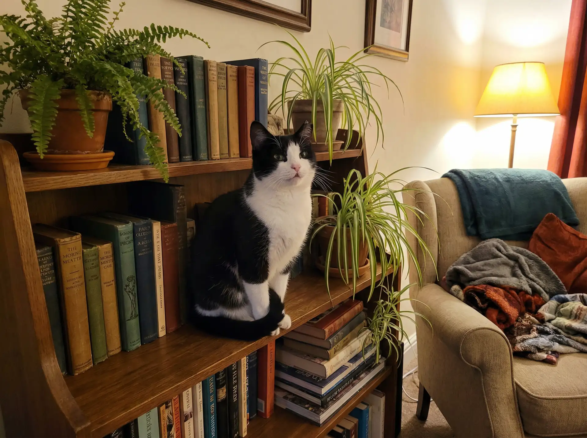 黑白猫在书架上的幸福生活 - 狠狠撸