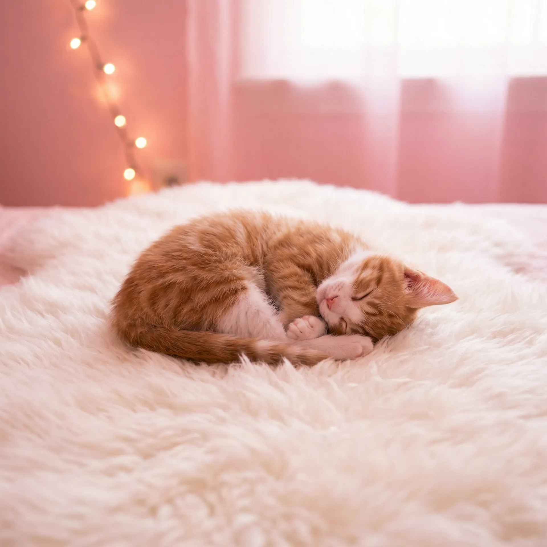 小猫蜷成一团入睡 - 狠狠撸